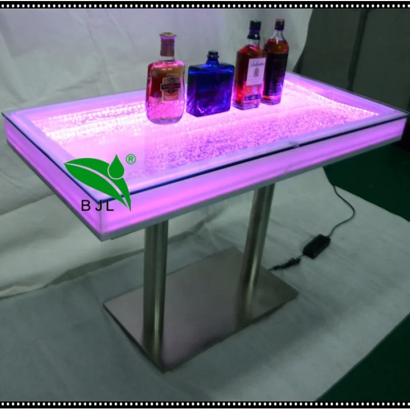 Personalizzato. mobili da bar ristorante Tavolo da ristorante da tavolo per acquario luminoso a LED