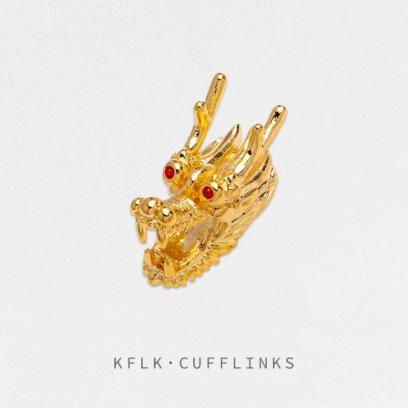 

KFLK fashion Brooch Pins Exquisite Red eyes Dragon Brand Brooches For Women Mens Costumes Badge Brooch Jewelry Wholesale