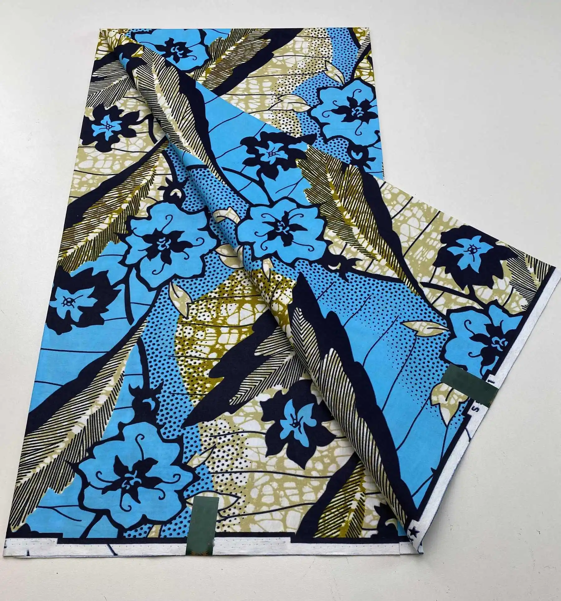 New Guaranteed Veritable 100% Original African Real Wax Ankara Batik Soft Pagne Fabric African Print Fabric For Wedding Dress