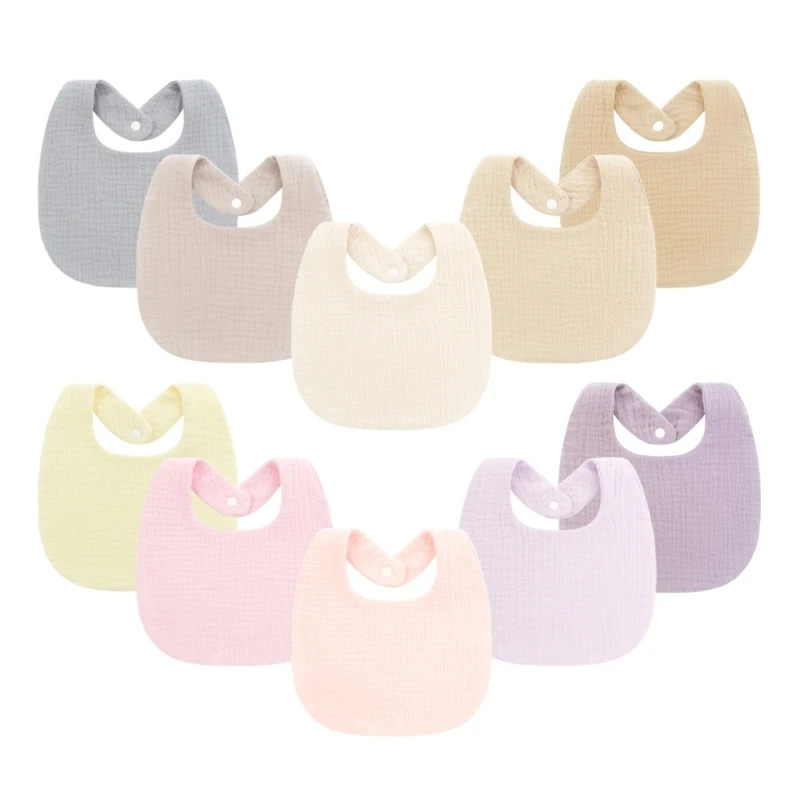 J15U Babador macio para bebês recém-nascidos algodão babando avental babadores alimentação