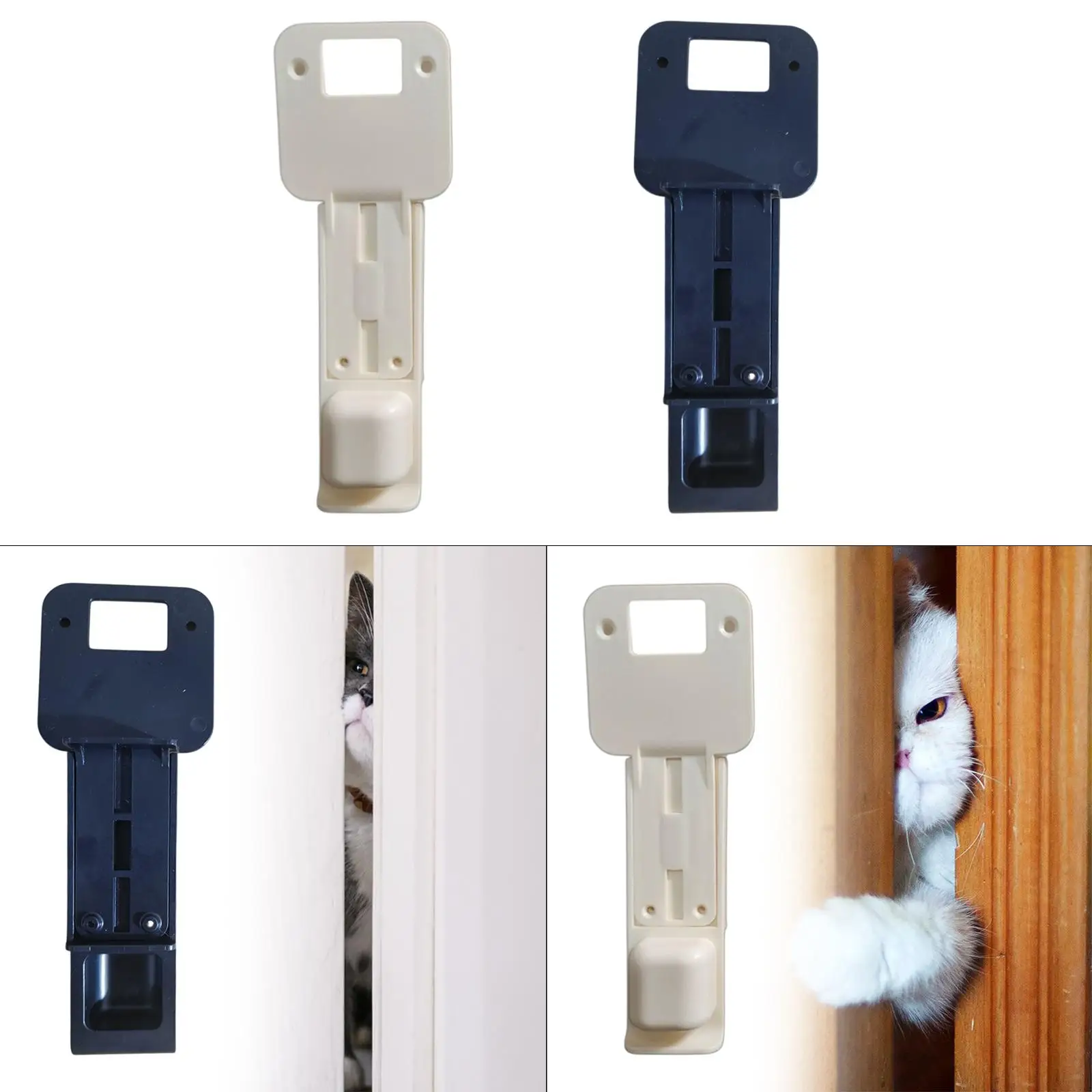 Держатель дверной защелки для кошек, держите собаку из кошачьего туалета, приятный для домашних животных без ворот для домашних животных, стопор для внутренней двери, защита от детей