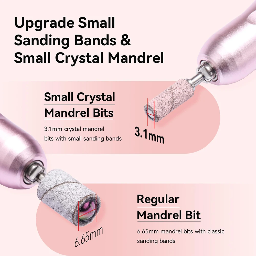 100pcs Mini Sanding Bands Kits Nail Drill Bits Mandrel Sets Electric Manicure Accessories Tool Dead Skin Remover view 5