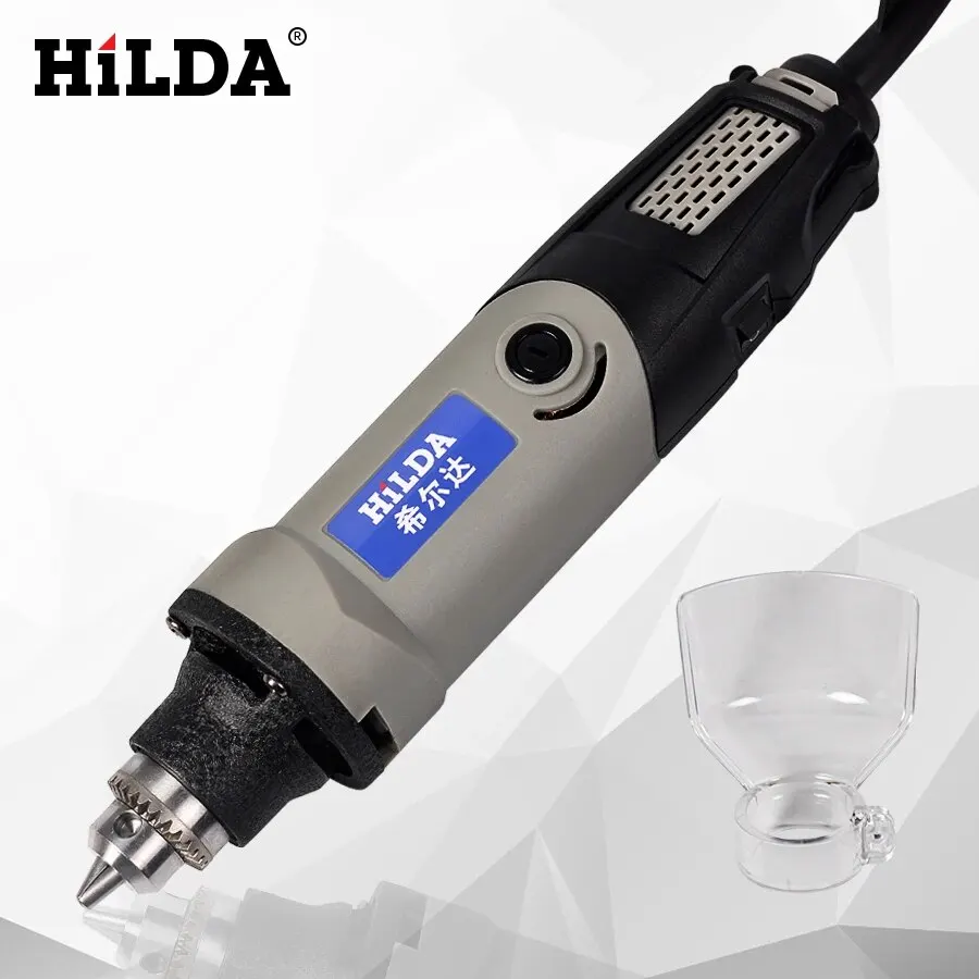 HILDA Electric Drill Rotary Tool Electric Tools Variable Speed 400W Mini Drill 6 Position Rotary Tools Mini Grinding Machine