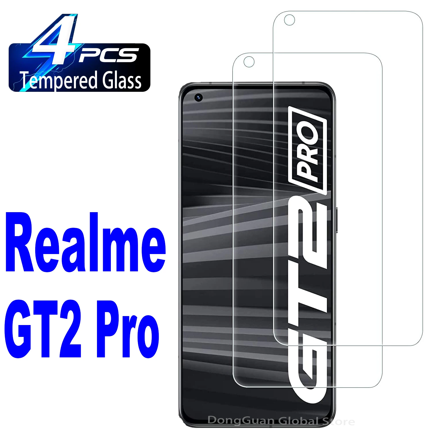 

2/4Pcs Tempered Glass For OPPO Realme GT2 Pro Screen Protector Glass Film