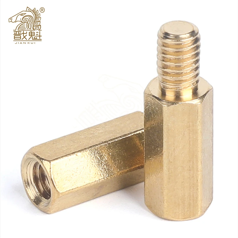 30Pcs M2.5/M3/M4+6mm Hex Nut Spacing Screw Brass Threaded Pillar PCB Standoff Spacer