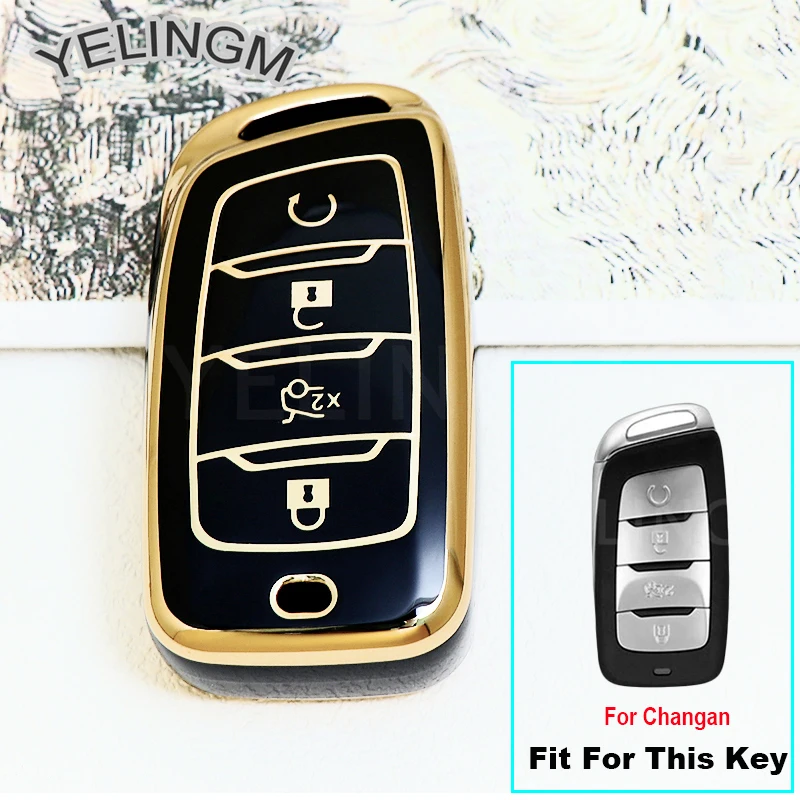 Модный ТПУ чехол для автомобильного ключа с дистанционным управлением для Changan CS85 CS35 plus CS25 CS95 CS85, защитный чехол для автомобильного ключа, чехол-брелок, держатель для ключей