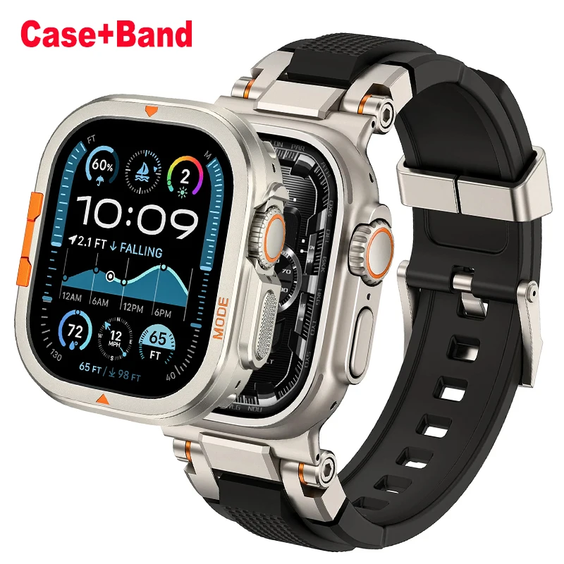 メタルケース-シリコンストラップ-apple-watch-ultra-3-2-49mm用-合金バンパーフレーム-スポーツtpuバンド-iwatchシリーズ11-10-46mm対応-ブレスレット