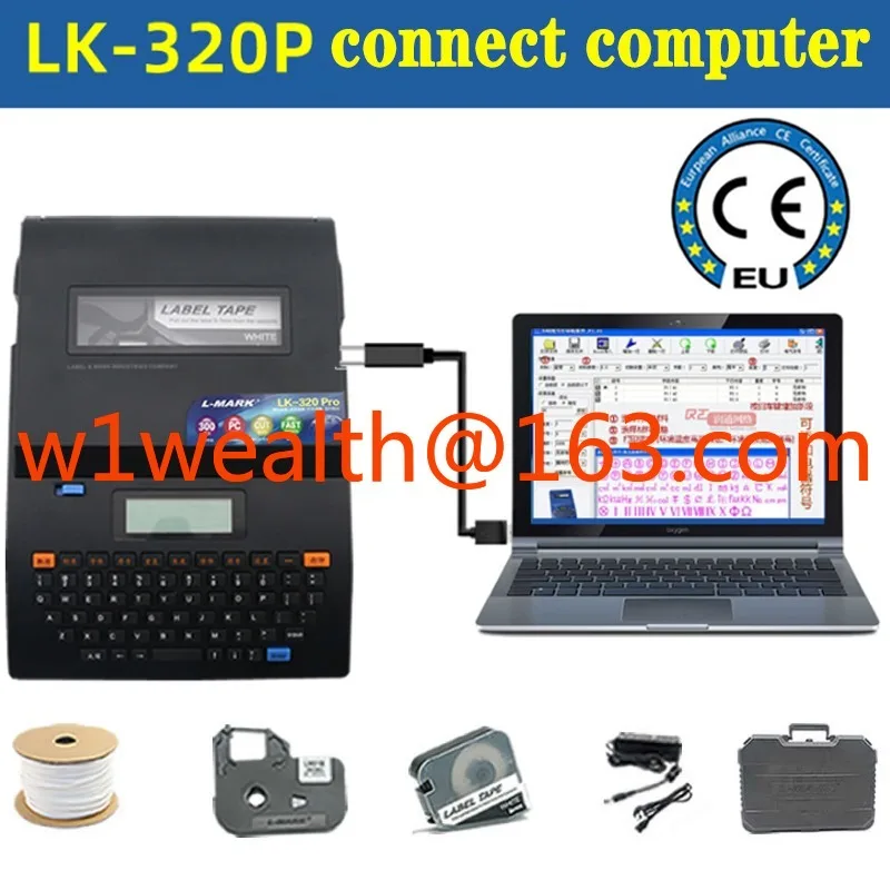 

Принтер для трубок из ПВХ, машина для маркировки проводов, принтер для идентификации кабеля + возможность подключения электронных надписей на ПК, LK-320P