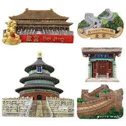 China Beijing Fridge Magnets the Great Wall Tiananmen Square the Imperial Palace Tourist Souvenris Fridge Stickers Gifts
