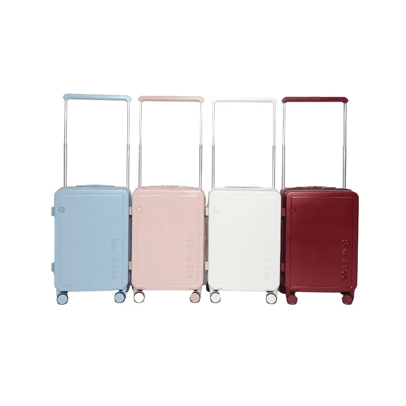 

New large-capacity trolley fashion suitcase 20-inch boarding suitcase rotating wheel password zipper suitcase