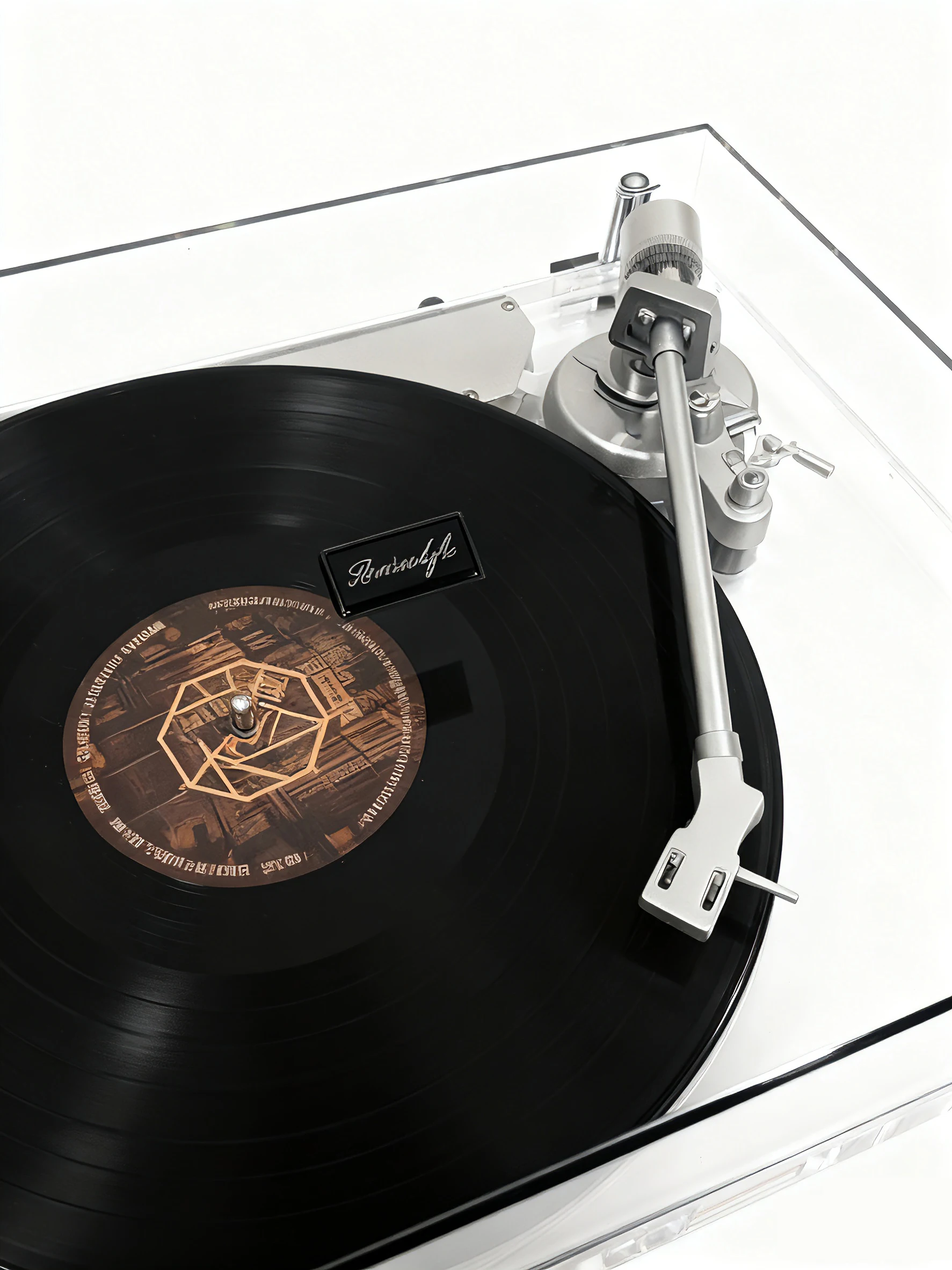 Artistic Minimalist Clear Platter for Hi-Fi Audio Luxury Transparent Acrylic Professional Turntable Vinyl Record