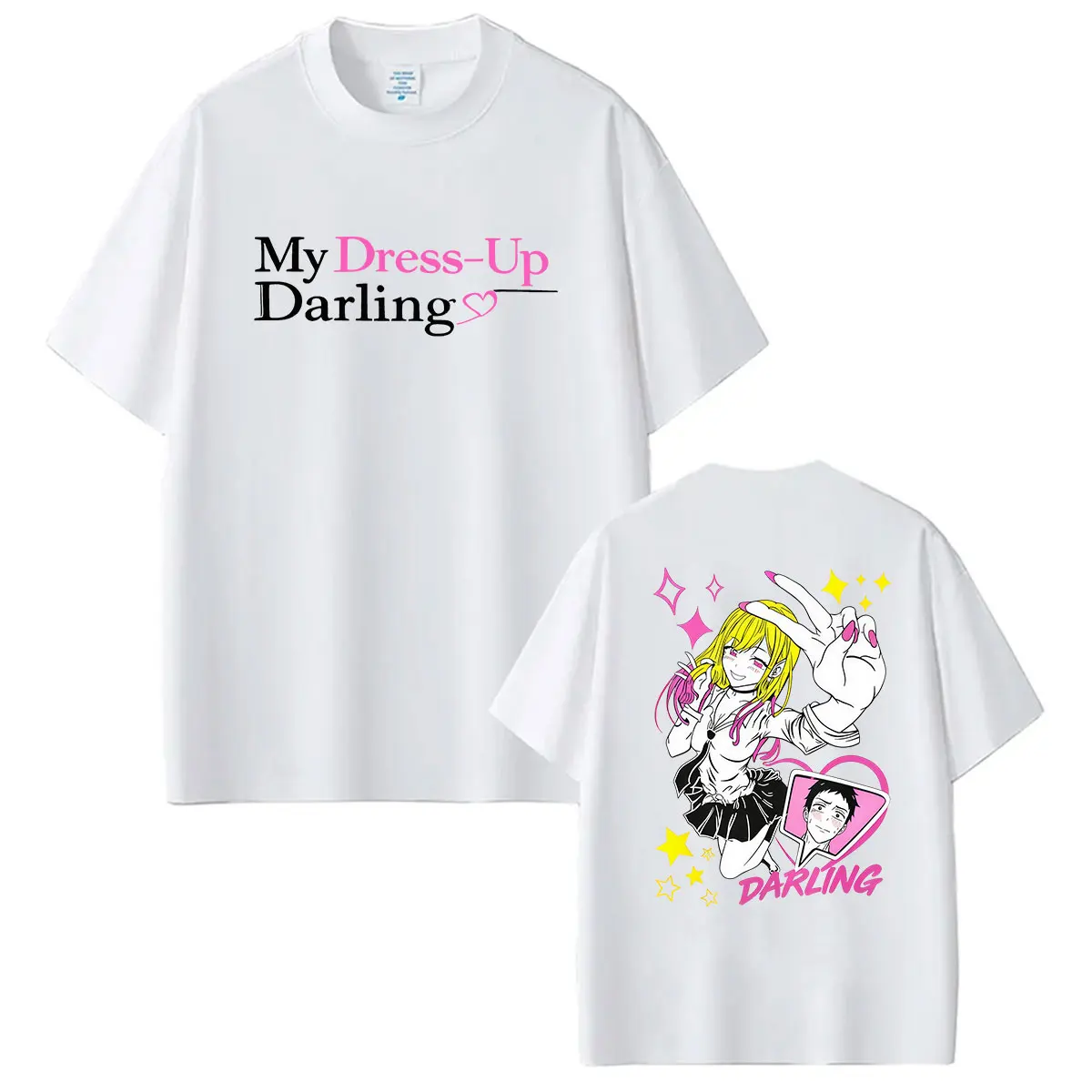 My Dress-Up Darling Kitagawa Marin Anime T Shirt Men Women Kawai Clothing Oversized T-shirts Fashion High Quality Cotton T-shirt