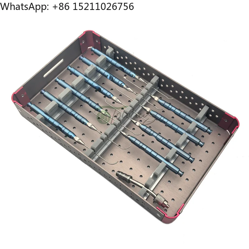 LHIR20 Micro Cerumen Hooks Middle Ear Microsurgery Instrument Titanium Alloy - ENT Surgical Instruments With Suction Tube