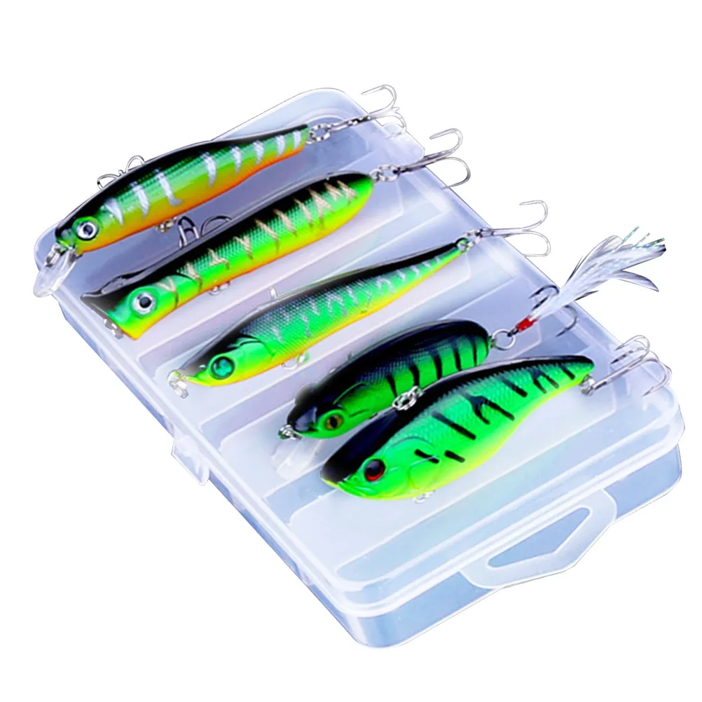 

5pcs Lure Bait Set Fishing Baits Creative Shape Accessories Reusable Durable Carp Silver Carp Bass Fish Tool