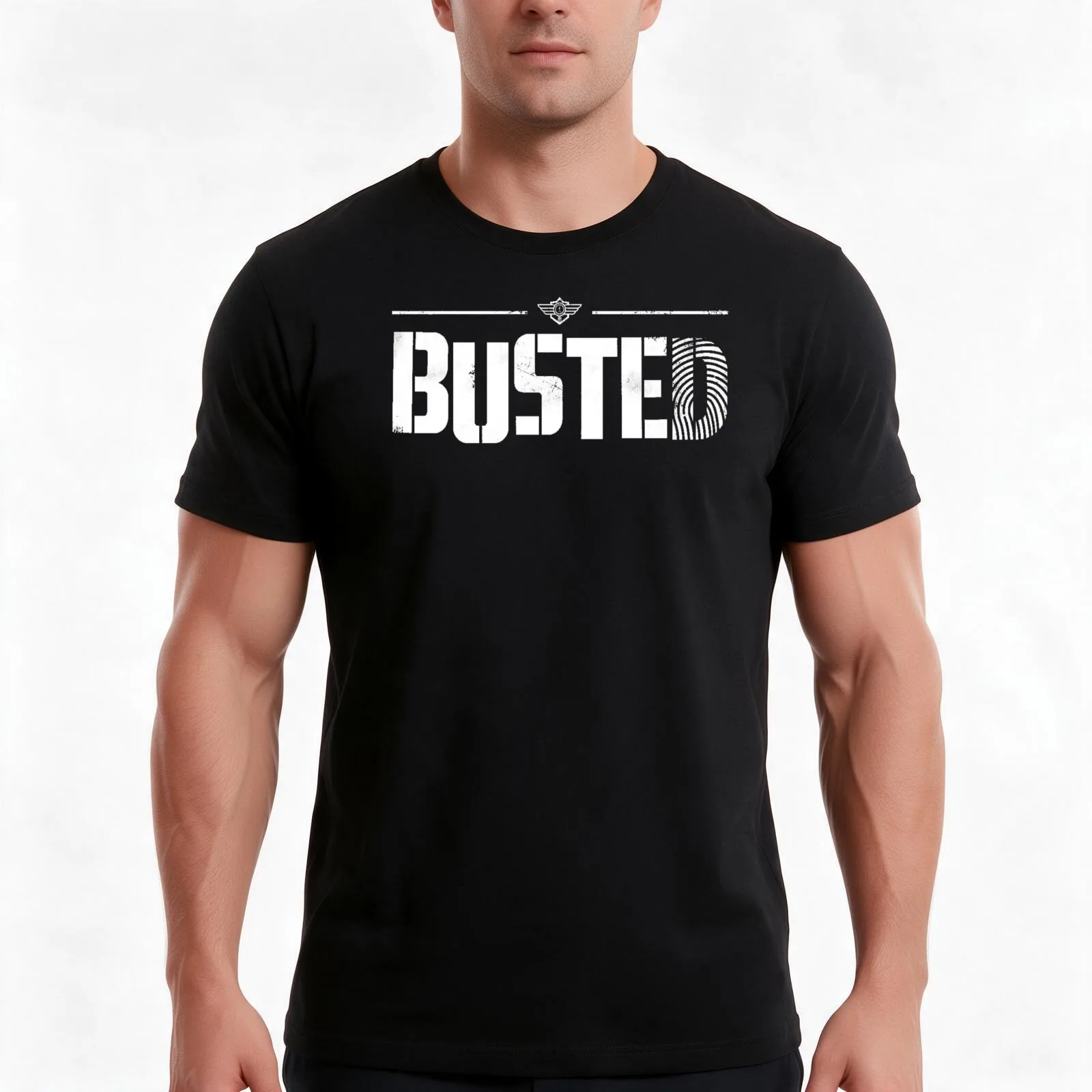 Busted Netflix T-Shirt, Summer Casual Cotton Tee, Oversized Streetwear Tops, Vintage Graphic Print, Loose Fit Short Sleeve