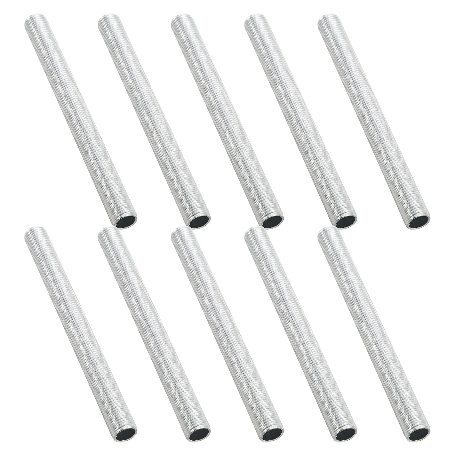 10Pcs Wall Sconce Connection Rod M10 Threaded Hollow Metal Lamp Rod Iron Pipe Lamp Stem Extension Light Fixture Repair Parts