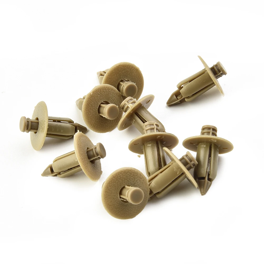 자동차 도어 클립 자동차 리벳 구멍 패널 핀 플라스틱 클립 도어 펜더 푸시 교체 리테이너 10개 트림 휠 아치