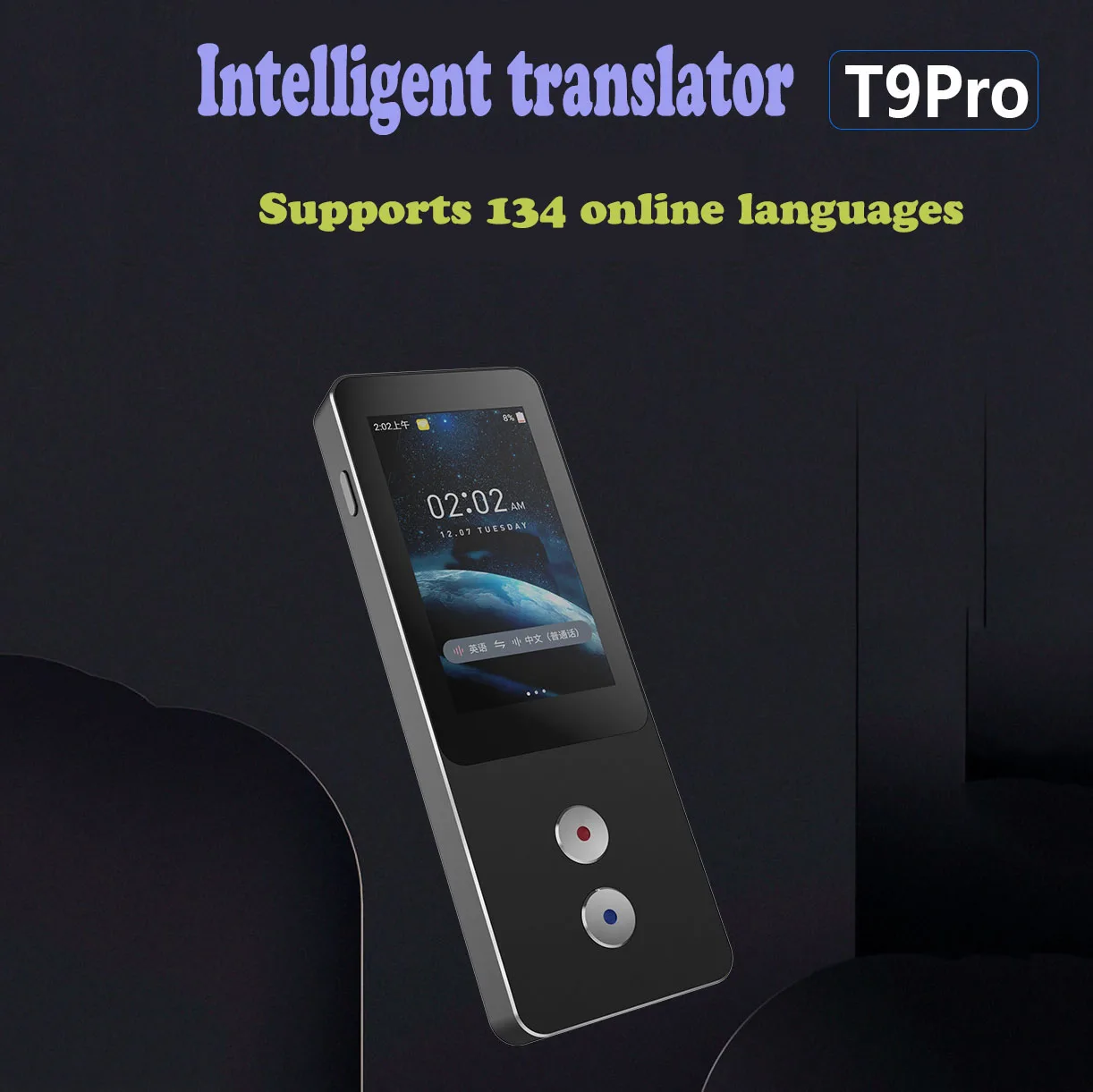 Portable Smart Voice Real-time Translator Offline Instant 98%HIgh Accuracy 134 Languages WIFI Hotspot Translation Device Aboard