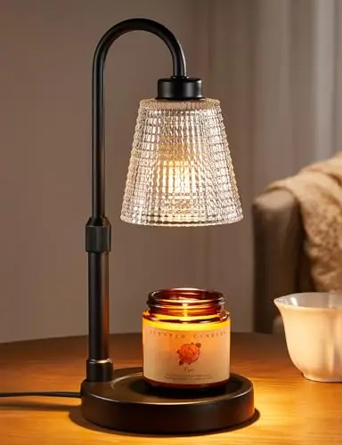 Candle Warmer Lamp with Timer  Dimmable Candle Warmer for Jar Candles, Height Adjustable Wax Melts Warmer Birthday Gifts for Mom