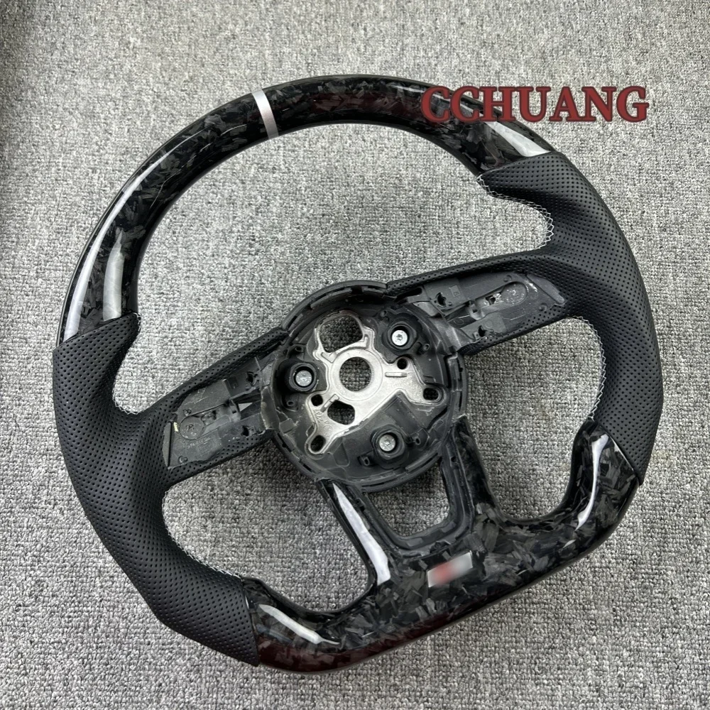 Custom Real Carbon Fiber Steering Wheel For Audi 2017-2022A4 A4L RS4 RS5 A3 B9