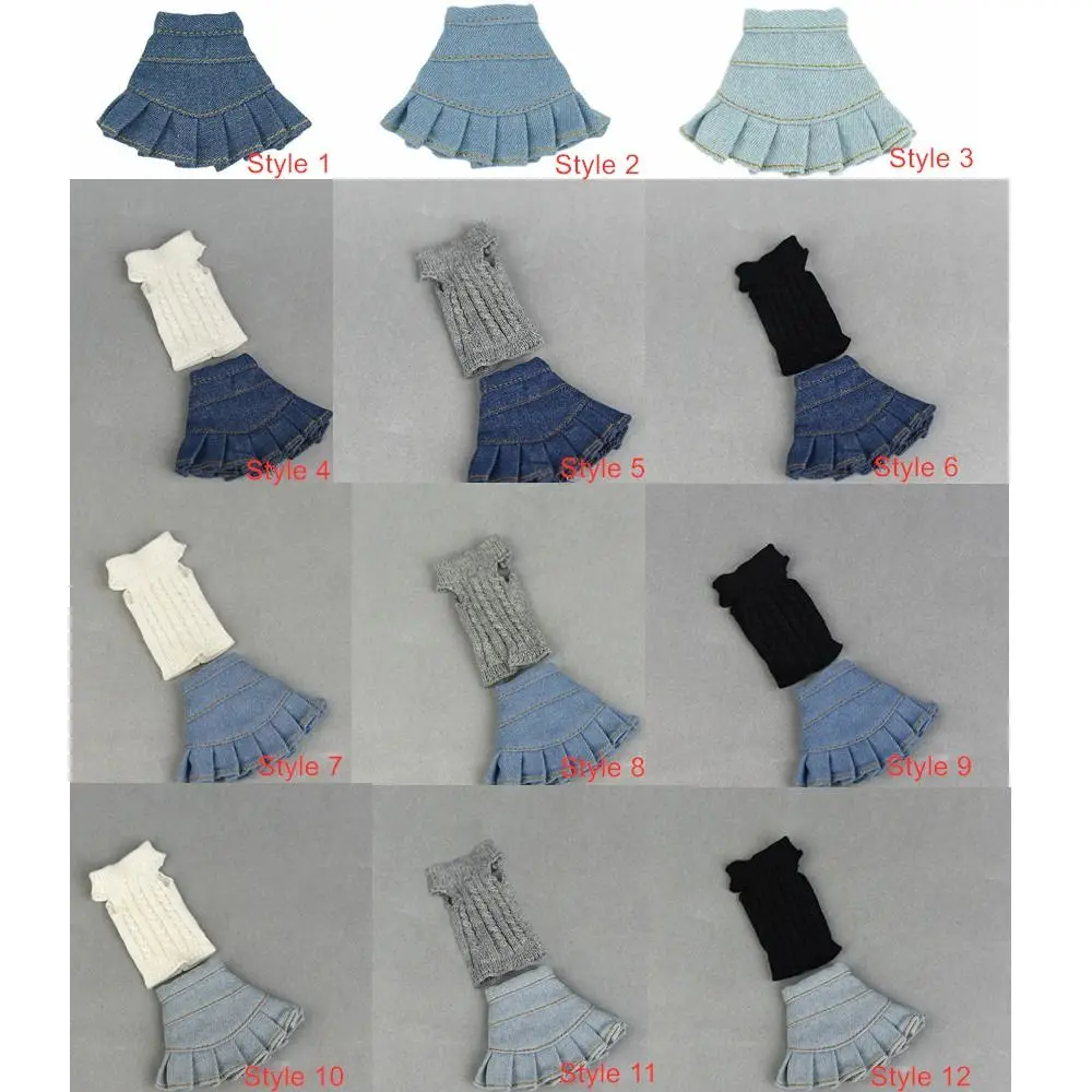 Doll Accessories Modern Style Doll Clothes Sweater Jeans Doll Outfit Tops Casual Exquisite Doll Skirt Dress 1/6 Dolls