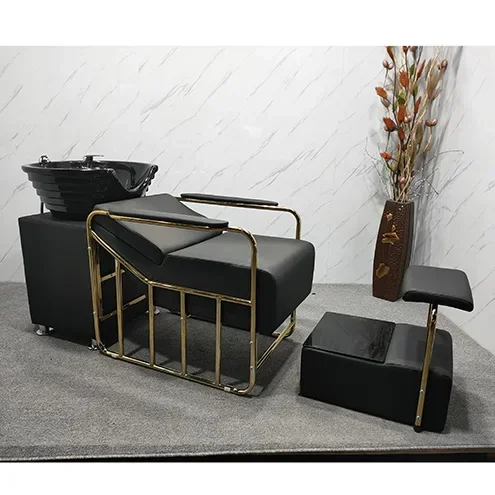 

China Suppliers Hair Washing Beds Comfortable Salon Sink Used Hairdressing Bowl Shampoo Beds Chairs