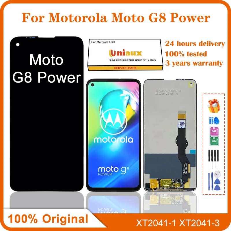 

6,4 "Оригинальный ЖК-дисплей для Motorola Moto G8 Power, сенсорный экран в сборе, цифровой преобразователь для Motorola Moto G8 Power Display