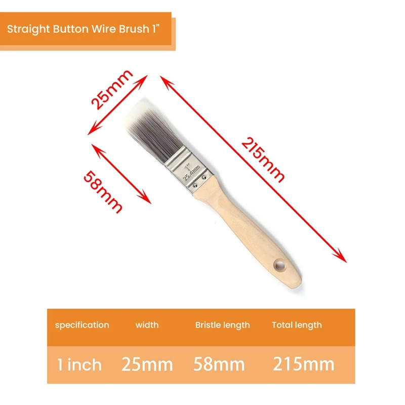 HOT-Master Pro Paint Brush Set Angled Paint Brushes For Painting Walls Wood Trim Paint Brush Synthetic Paint Brush