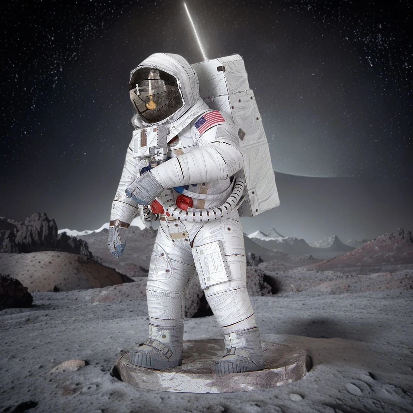 

All metal DIY assembly model, 3D three-dimensional puzzle, high difficulty toy, space and aerospace ornament, American astronaut