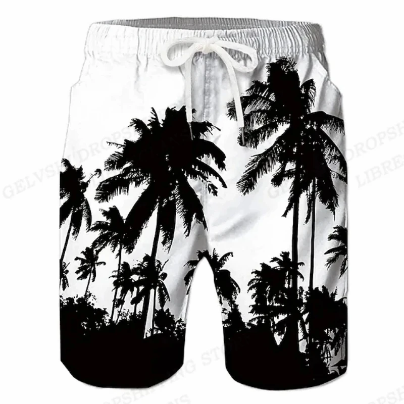 Bañador deportivo con estampado Floral para hombre, pantalones cortos de secado rápido para gimnasio, talla grande, ropa de playa Hawaiana para