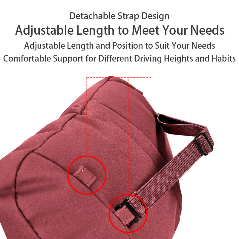 وسادة قطنية عالمية لمسند رأس السيارة شيري، من جلد الغزال والقطن، دعم مريح، قابل للتعديل، وسادة مريحة #5