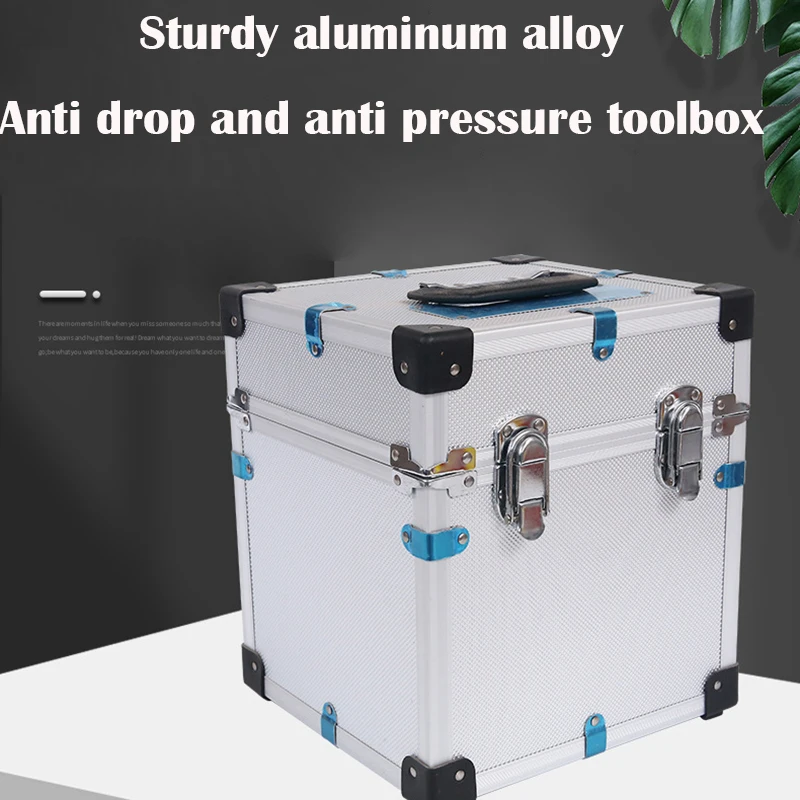 Aluminum Alloy Portable Tool Box Organizing Multifunctional Storage Box Waterproof Shockproof Sealed Tool Box Parts Organizer