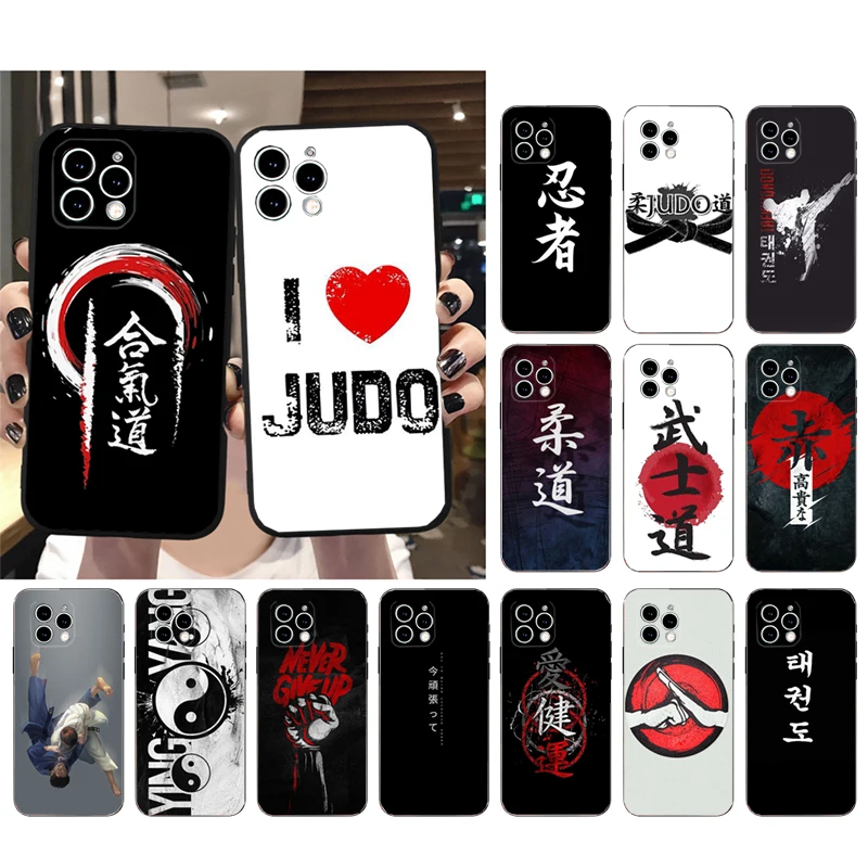 Taekwondo Judo Aikido Phone Case For iphone 16 15 14 Pro Max 16 15 14 13 12 Pro 15Plus iphone 11