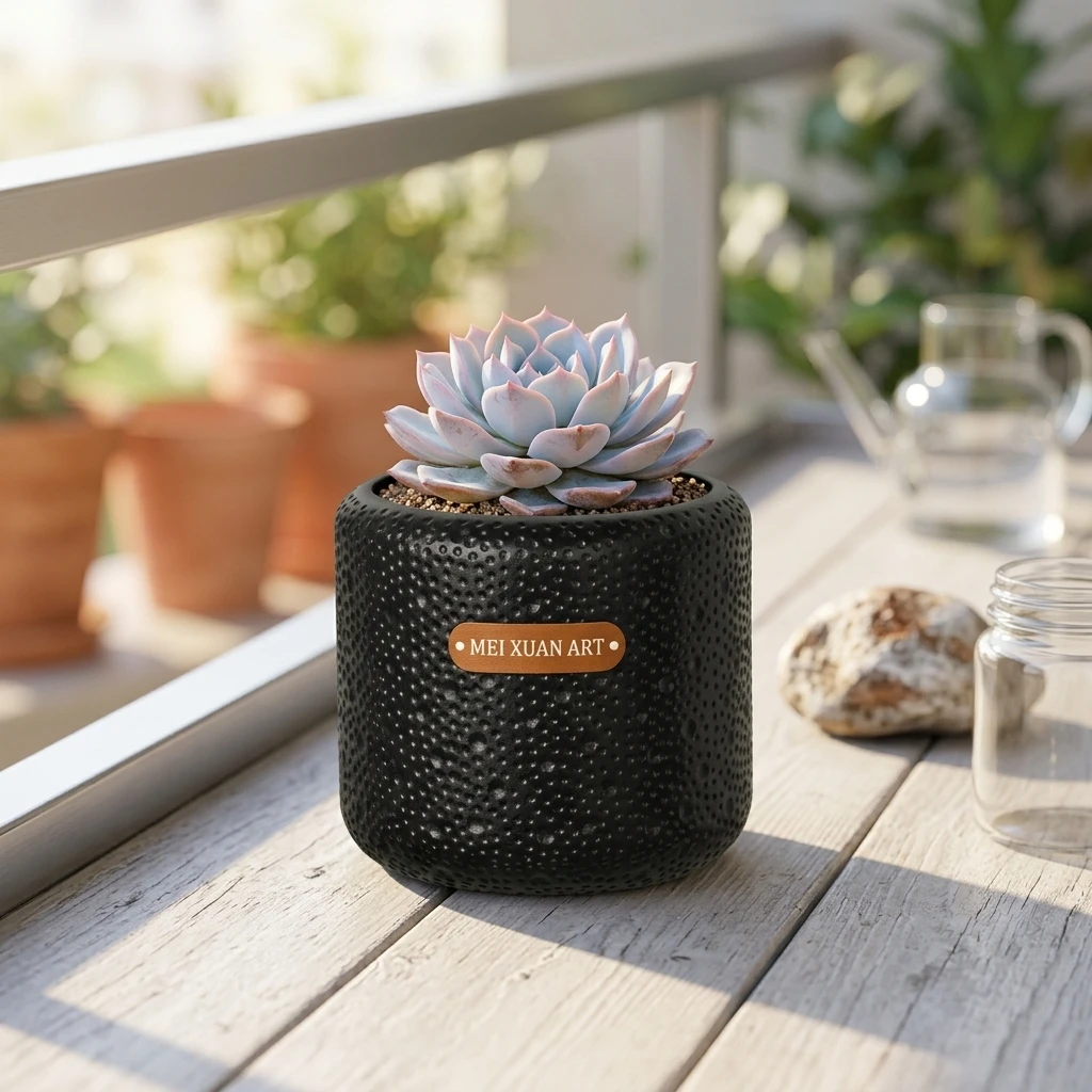 White Thickened Resin Self Watering Planter Pot for Indoor Plants and Succulents with Automatic Watering System
