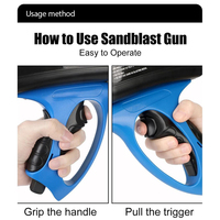 90PSI Pneumatic Air Sandblasting Gun Adjustable Flow Air Sand Blaster Sand Blasting Machine Removing Spot Rust Blasting Device