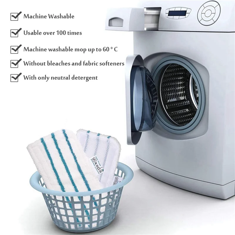 ABRG-Mop Pad Per Black/Decker Steam Mop FSM1600 1610 1620 1630 Lavabile Sostituzione Pulizia Panno per pulire