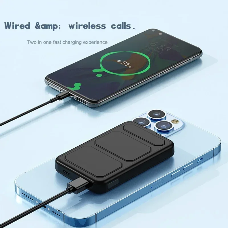 For IPhone 15 14 13 12 Pro Portable Magnetic Wireless 10000mAh Power Bank With Stand External Battery Charger