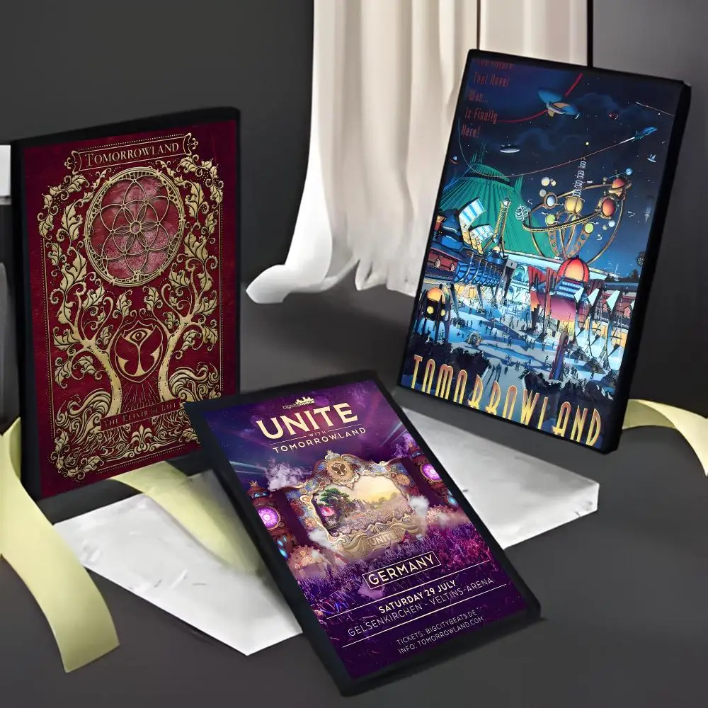 festival music T-Tomorrowland Poster American Film Mural Home Childrens Room Wall Decor Print