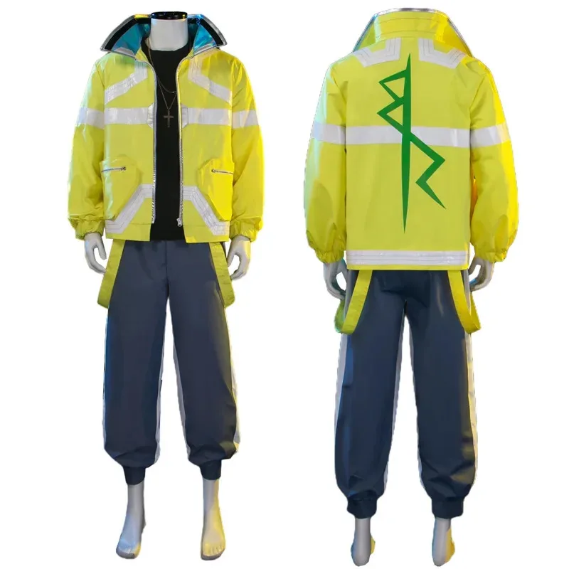

Cyberpunk Edgerunners Game Anime David Martinez Cosplay Costume Stand Collar Jacket Hoodie Casual Wear Halloween IA378