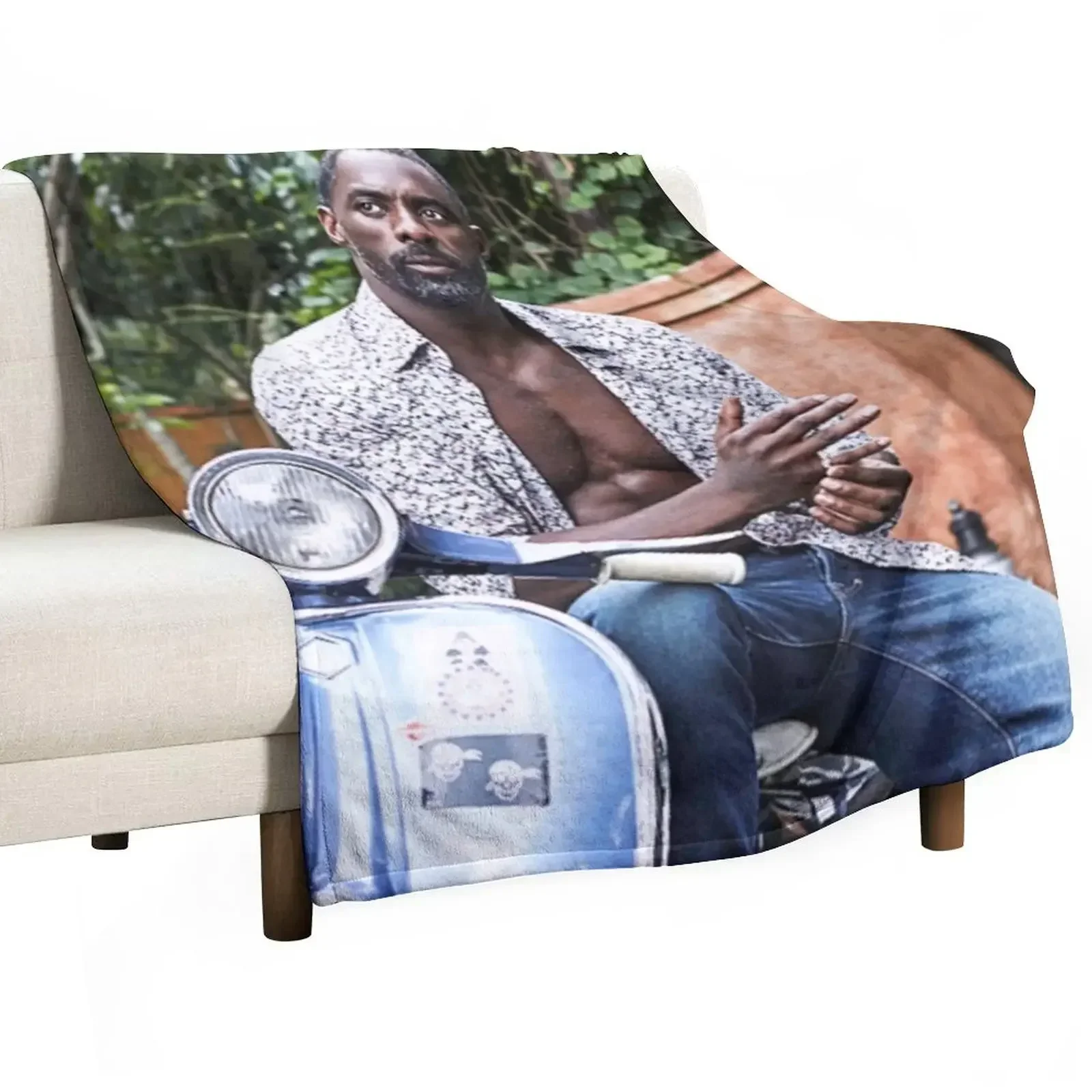 idris elba Throw Blanket Retros Furry Thermals For Travel wednesday warm winter manga Blankets