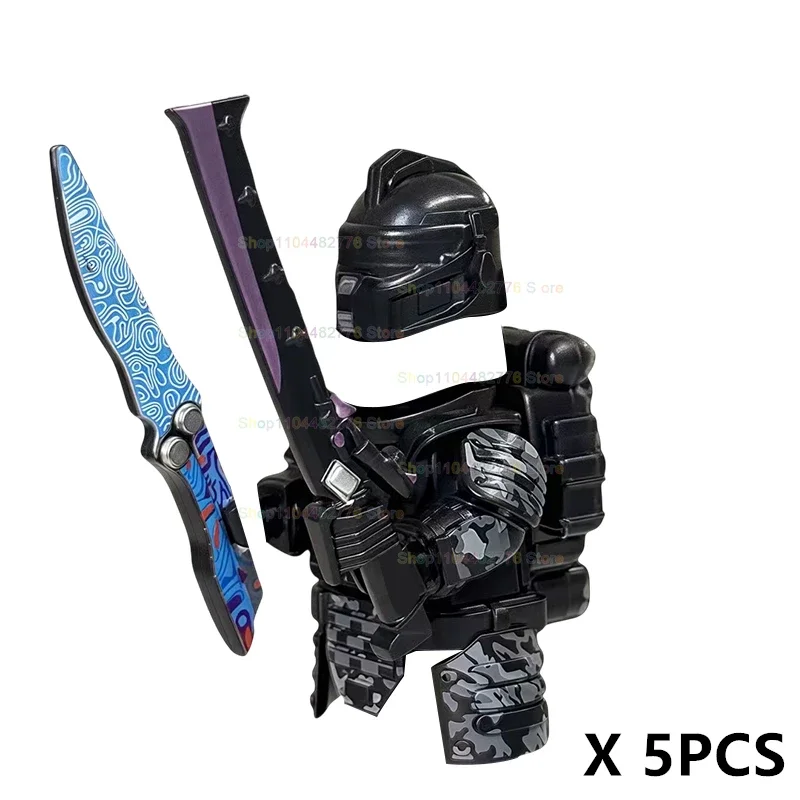 Figurines de soldats de jeu, armure lourde, accessoires de casque à deux couteaux, blocs de construction, jouets pour enfants, cadeaux DR25 DR24 DR23