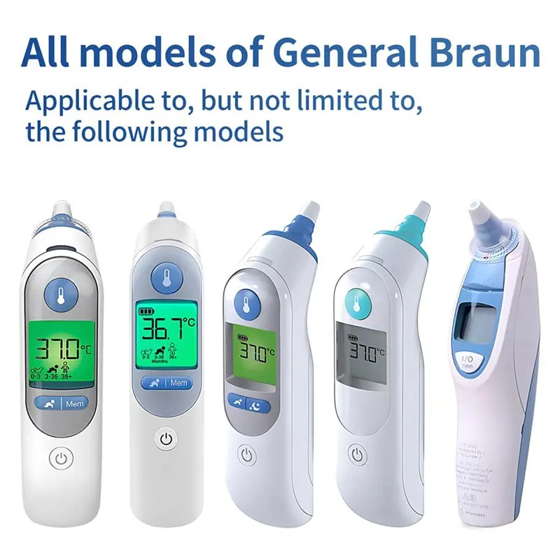 Y42A-400Pcs Ear Thermometer Probe Covers, For All Braun Thermometer Ear Covers, Lens Filters, Refill Caps