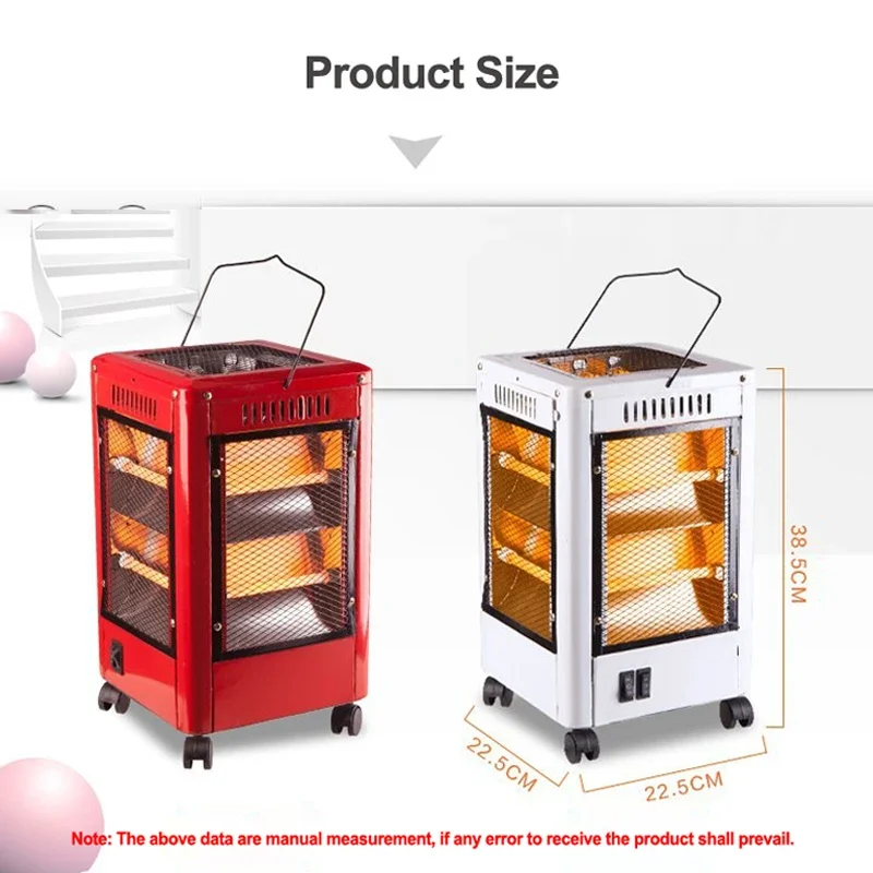 2kw Multi-function Air Heater Home Use Heater & Barbecue Dual-use Five-sided Speed Hot Electric Warmer Third Gear Adjustable