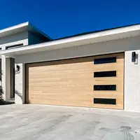 Luxury Design Aluminum Alloy Glass Garage Doors Automatic Heat Insulated Overhead Hurricane Resistant Waterproof Garage Door 2