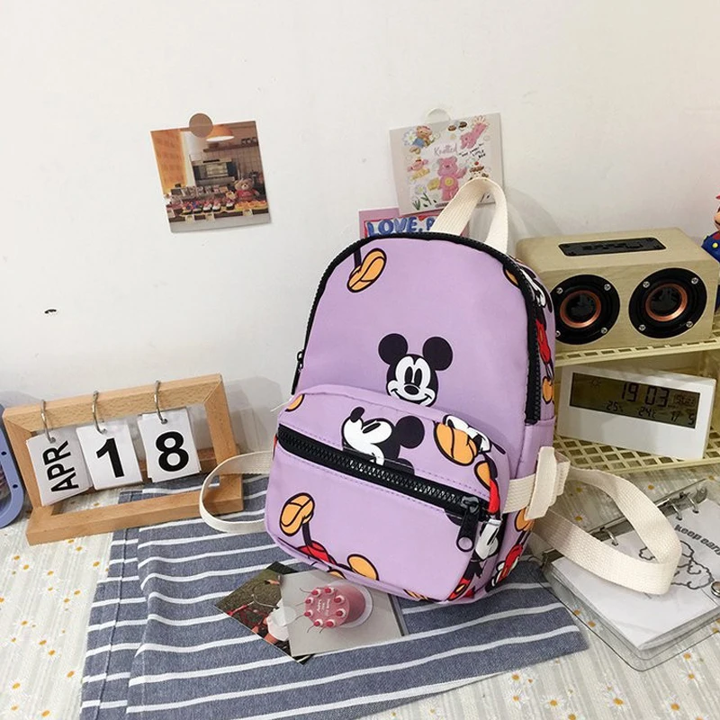 Disney Mickey Mouse Backpack Anime Mickey Mouse Backpack Children Bags Cartoon Boys Girls Backpack Kindergarten School Bag