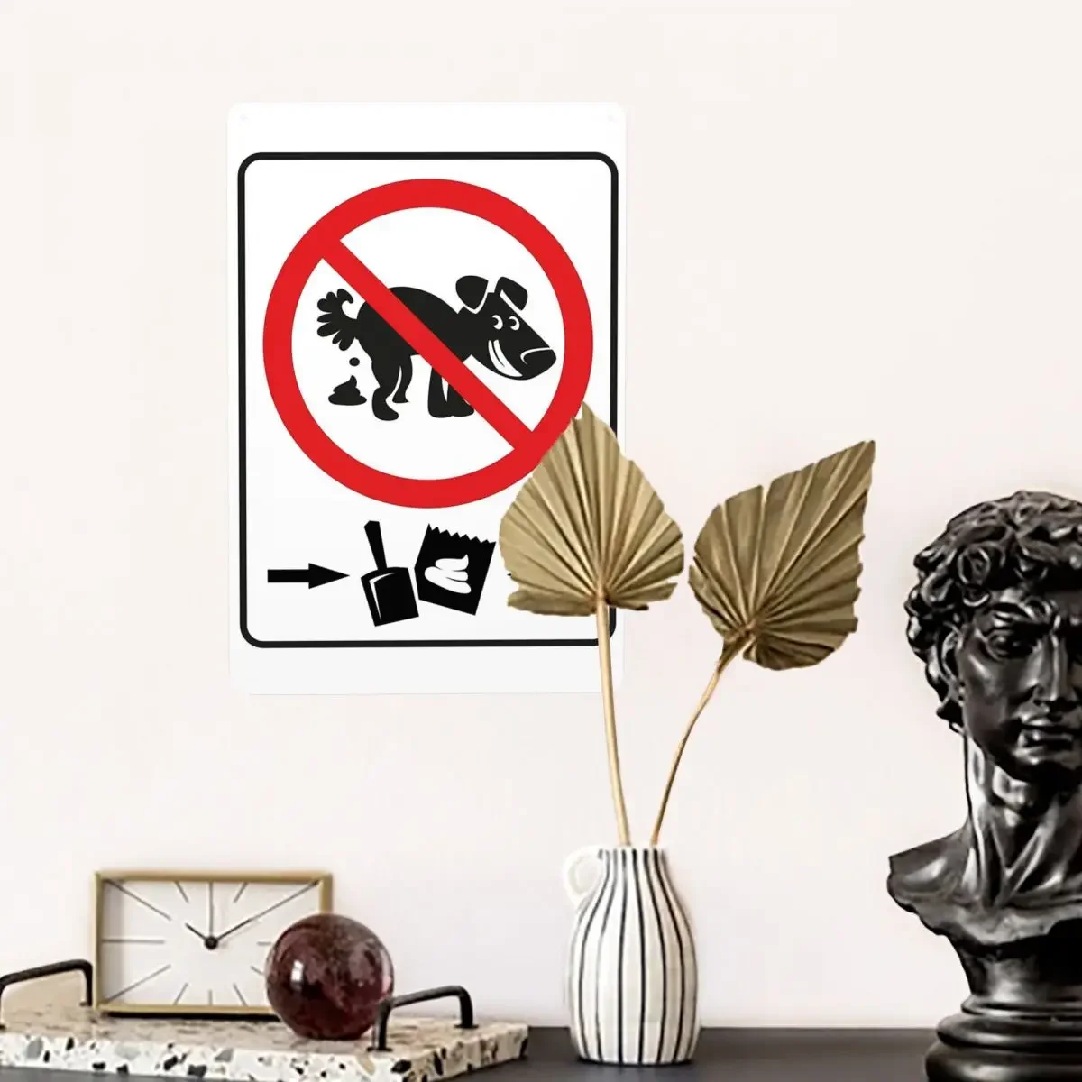 NO Dogs Allowed Metal Tin Sign Retro No Dog Poop Sign Tin Decorative Signs Plaques Club Cafe Restaurant Man Cave Bar metal plate