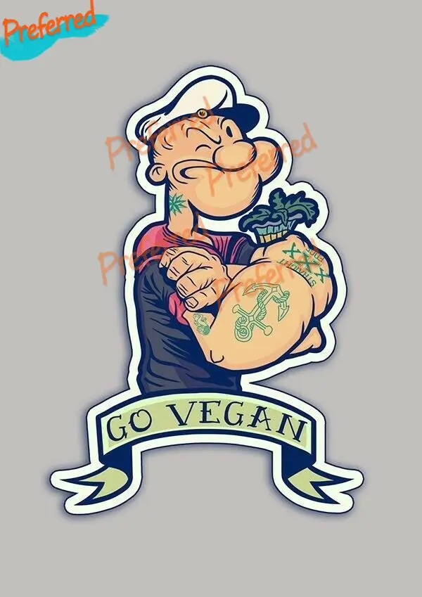 Go Vegetarian Vegan Humane Society PETA Animal Advocates Vinyl Cool Sticker for Your Home, Car, Coolers, Laptops Sticker Decal