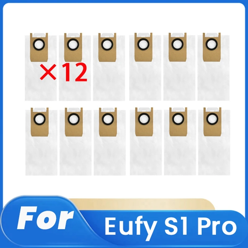 12 Pcs Dust Bags For Eufy S1 Pro Sweeper Accessories Built To Last And Work Well Dust Bags