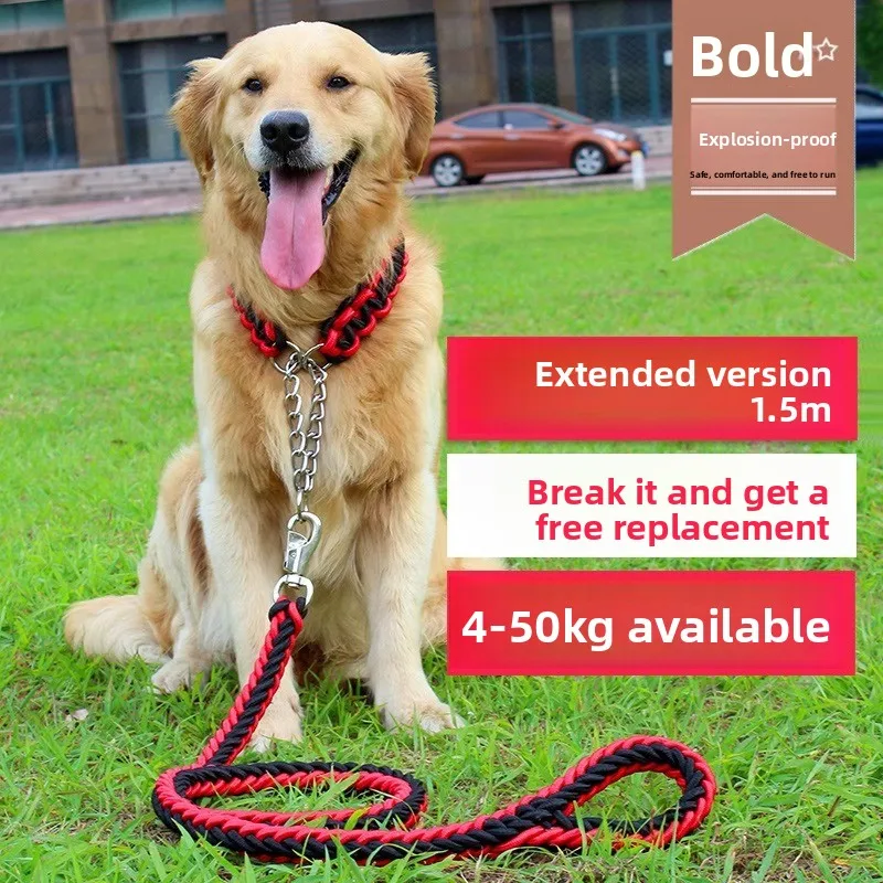 Heavy Duty Dog Leash for Large Dogs Anti Pull Rope with Soft Handle Durable 8 Strand Braided Pet Lead