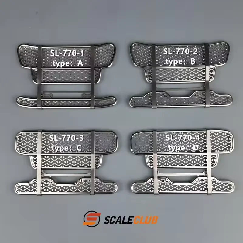770S RC Truck 1/14 Metal Front Grill Bumper For Tamiya 1/14 RC Tractor Truck 770S Parts Accessories SCALECLUB SL-770